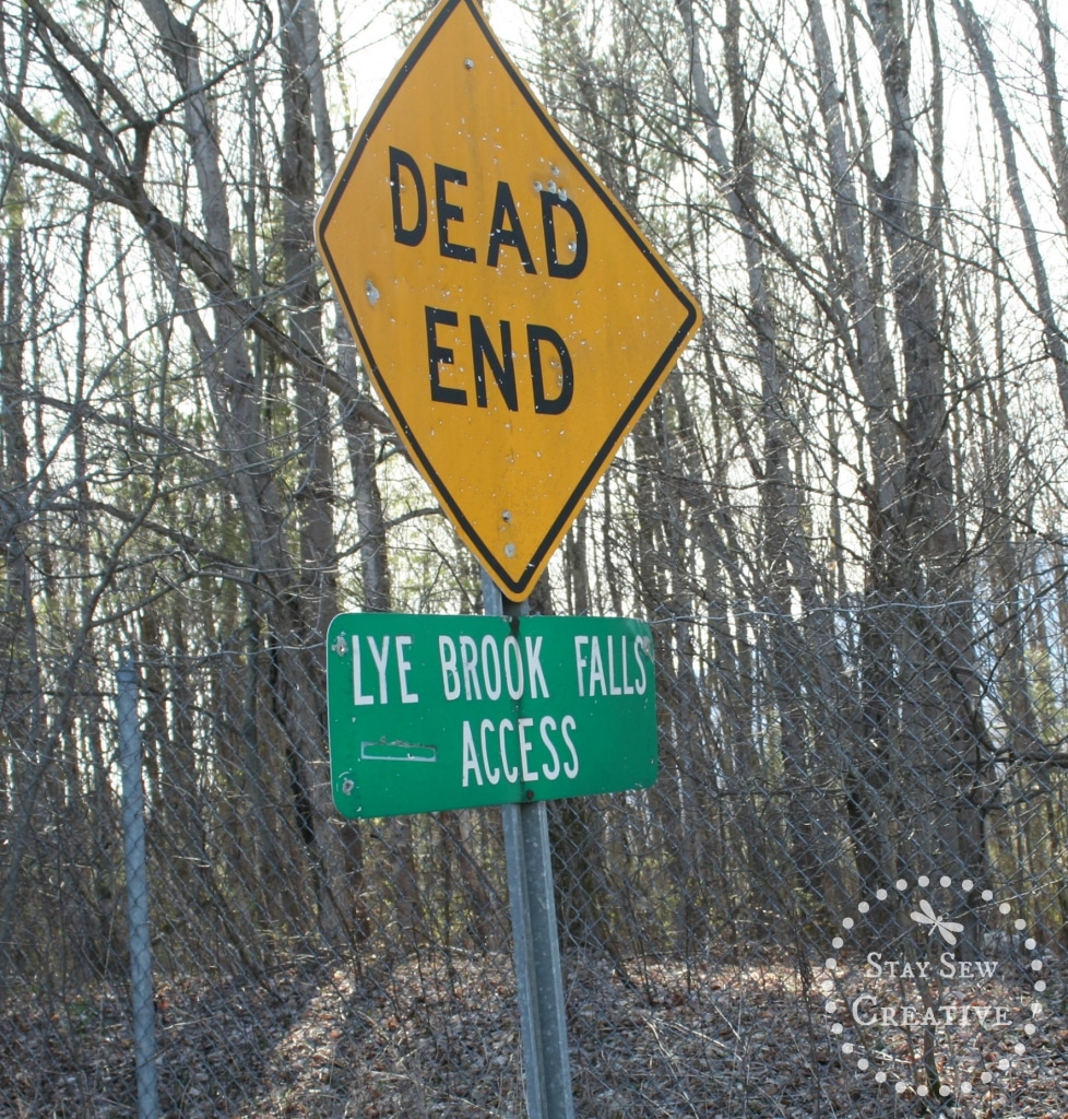 Sign at the Lye Brook Falls access road